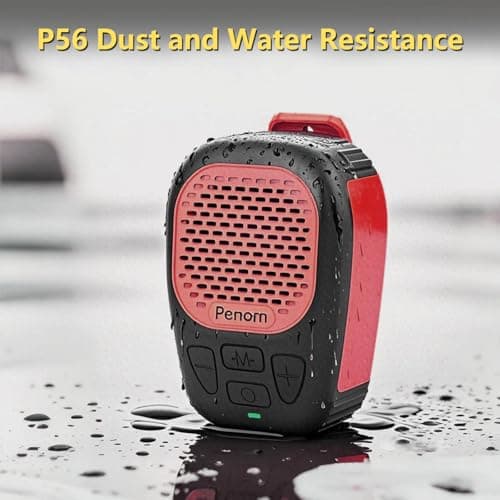 Wearable Bluetooth Speaker, Water-Resistant Portable Speaker Bluetooth (Non-Magnetic) Built in Mic for Hands-Free/Call, Suitable for Indoor & Outdoor Use Update Version (Orange) - Thumbnail 6