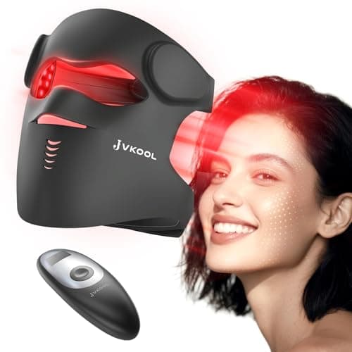 JVKOOL Red Light Therapy Mask for Face – 9 Modes LED Light Therapy with 280 Beads, 630nm Red & 850nm Near Infrared, Wireless Rechargeable Facial Mask for Skin Care at Home - Image 1