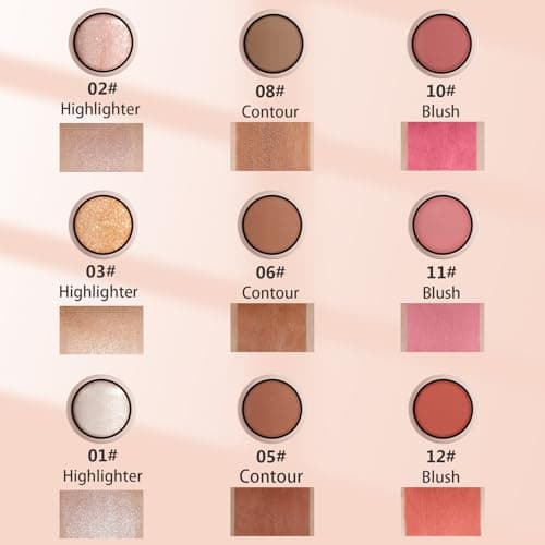 3Pcs Cream Contour Sticks Kit, Highlighter Stick Blush Stick Cream Contour Kit Makeup Set with Brush,Face Brightens & Shades Contour Stick Waterproof for Women - Thumbnail 4