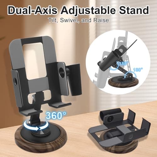 Diesisa Nail Drill Machine Holder - Nail Drill Holder Stand - 360° Rotatable - With Pen Holder - Portable Acrylic Nail Tools - Professional Manicure Tool Organizer for Nail Salon & Home Use - Brown - Thumbnail 4