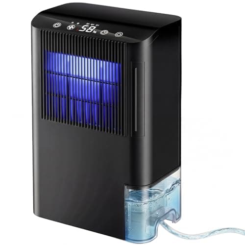 Dehumidifier for Home, Dehumidifier for Basement with Drain Hose/Humidity Display/85 OZ Water Tank/Washable Filter/Auto Shut Off/Ultra Quiet, Small Dehumidifier for Bedroom, Bathroom, RV, Whole Home