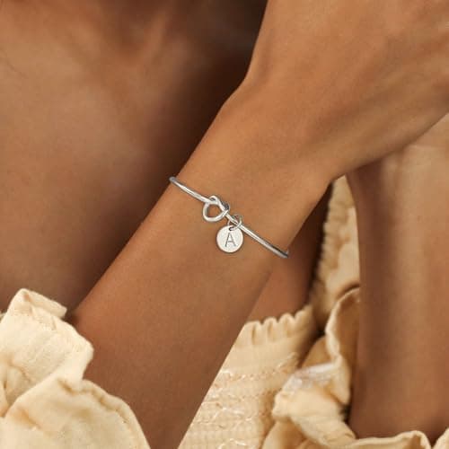 Turandoss Teen Girl Gifts Trendy Stuff - Birthday Gifts for 6 7 8 9 10 11 12 13 14 15 16 Year Old Girls Gifts, Teenage Tween Girl Gift, Initial C Bracelet Jewelry - Thumbnail 2