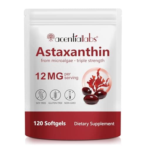 ZUZOKKAHA Astaxanthin Supplements 12mg - 120 Softgels | Premium Natural Antioxidant from Microalgae | Eye, Skin, Brain, Joint, Heart & Immune Health Support | Non-GMO, Gluten-Free - Image 1
