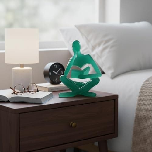 YeseeYe Bookshelf Decor Thinker Statue - Abstract Art Reading Sculpture Modern Home Decoration Figurine for Living Room Office Shelves Coffee Table Desk Decor - Thumbnail 5
