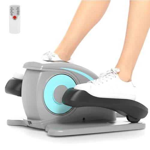 ANCHEER Under Desk Elliptical Machine - Quiet Pedal Exerciser for Seniors, Office & Home, Low-Impact Seated Leg Workout Equipment, Smart LCD Display, Remote Control(Gray)