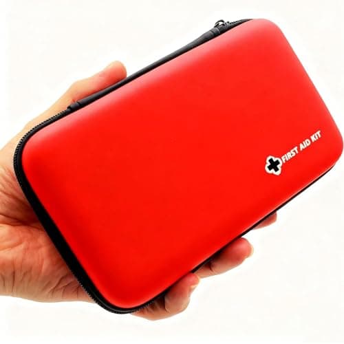 First Aid Kit Red Portable Compact Waterproof Mini Refill Supplies for Home Car Travel Camping Truck Hiking Sports Office Outdoor Emergencies - Image 1