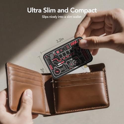 MFish Solar Wallet Tracker Card, Apple MFi Certified, Ultra-Thin 0.07" Find My Tracker for Wallet, IP68 Waterproof, Loud Alarm, Solar Powered, Works with Apple Find My (iOS Only) for car, Luggage - Thumbnail 3