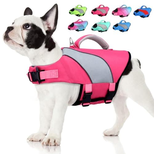 Doglay Dog Life Jacket, Adjustable & Reflective Dog Life Vest for Swimming and Boating, High Buoyancy Swimming Safety Vest with Rescue Handles and D-Ring for Small Medium Large Dogs. - Image 1