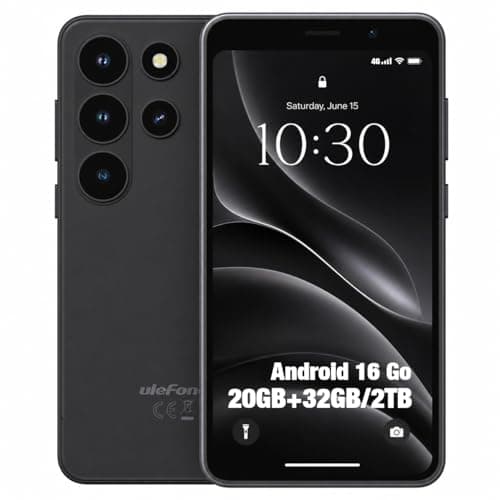 Ulefone Note 22 Unlocked Smartphone, Android 16 Go, 5.0-inch Compact Cell Phone, 20GB(3+17GB) RAM 32GB ROM, 2TB Expandable, Removable 3000mAh Battery, Dual SIM 4G, Face Unlock, Type-C - Image 1
