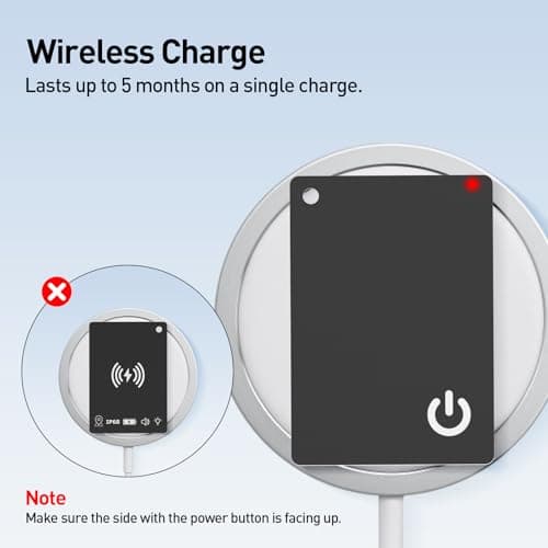 KZO Wallet Tracker Card Rechargeable Tracking Cards, Works with Apple Find My APP (iOS Only), IP68 Waterproof, for Luggage/Purses/Passports/Keys/Backpacks, 2 Pack - Thumbnail 2