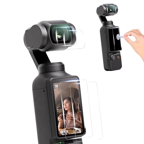 Lens Screen Protector for Xtra muse/DJI Osmo pocket 3 screen protector(4Pack),Xtra muse camera/Osmo pocket 3 screen protector for Xtra muse/pocket 3 accessories,Tempered Glass,OLED Display, Ultra HD