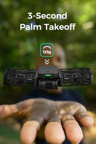 HOVERAir X1 Drone with Camera, Self-Flying Camera Drone with Follow Me Mode, Foldable Mini Drone with HDR Video Capture, Palm Takeoff, Intelligent Flight Paths, Hands-Free Control Black (Standard) - Thumbnail 3