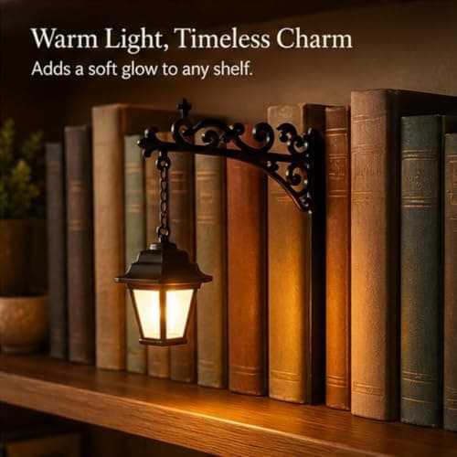 Neliangia Library Lantern-Decorative Bookshelf Lighting,Fantastic Shelf Decor Lamp with Warm LED Nightlight,Miniature Hanging Shelf Lamp,Portable Mini Bookshelf Lamp for Literary Lovers (2 PC) - Thumbnail 6