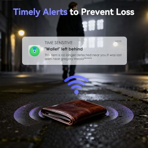 Wallet Tracker Card Air-Tag - Work with Apple Find My (iOS only), 0.07in Slim Tracking Card, IP68 Waterproof Bluetooth Tracker Finder, Apple MFi Certified, Item Locator for Luggage, Passports, Purse - Thumbnail 6