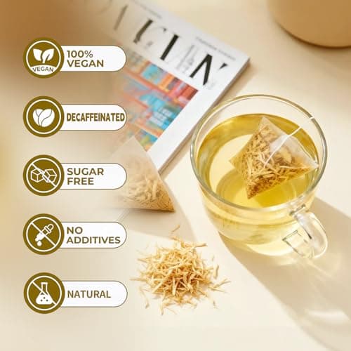 Halcyris Ginger Tea Bags (2g*50 Teabags) – Premium Ginger Root Tea for Support Digestion & Boost Immunity, All-Natural & Caffeine-Free, Non-GMO - Thumbnail 5