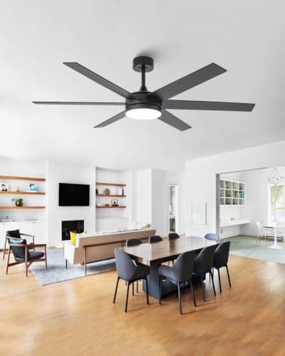 CalorHoga 60 Inch Large Ceiling Fan with Lights, Remote Control & APP - Thumbnail 6