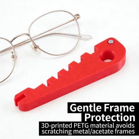 Eyeglass Frame Adjuster, Professional Temple Arms & Nose Pads Bender Tool, Precise Adjustment for Secure Fit, Protects Frames, Ergonomic Grip for DIY Home Use, Fits Metal-Lined Temples, 155 chars - Thumbnail 6