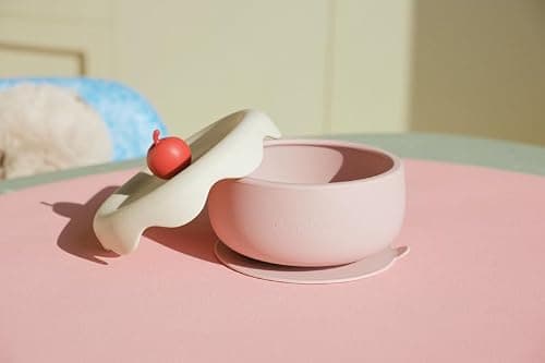 Cozy Rock Silicone Baby Bowl with Suction,100% Platinum Food Grade Silicone Toddler Bowl for Self-Feeding, Gelato-Inspired Feeding Bowls BPA-Free, Microwave & Dishwasher Safe - Thumbnail 2