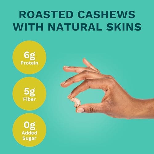 Sea Salt Cashews with Skin by Karma Nuts, Whole, Roasted, Vegan, Gluten Free, Low Net Carb, Natural, Everyday Nut Snack, 1.5 Ounce (12 Snack Packs) - Thumbnail 5