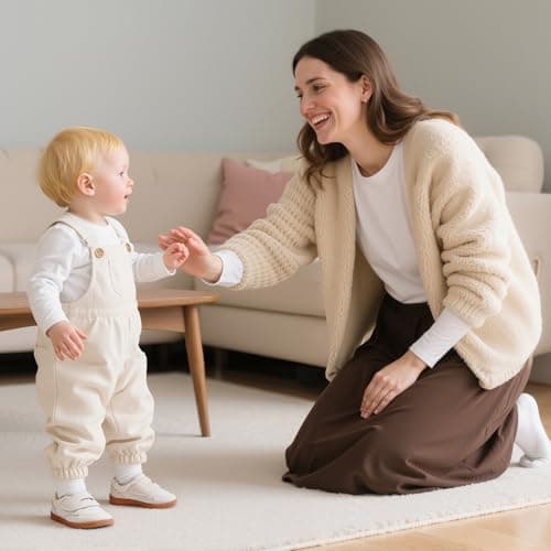 STQ KIDS Toddler Wide Toe Box Boys Girls Shoes Barefoot Shoe Kids Walking Sneakers Non-Slip Lightweight Comfortable First Walking Tennis Outdoor Activities Beige White Toddler Size 7 - Thumbnail 2