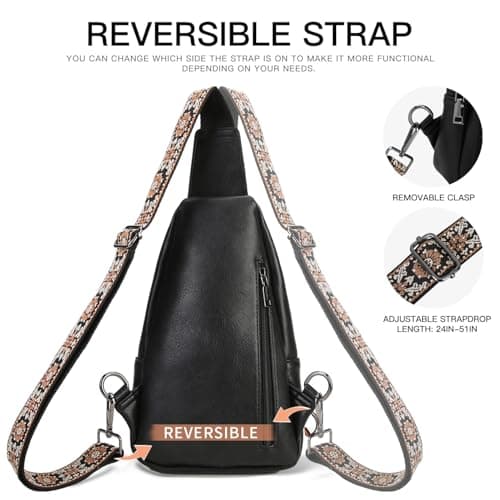 HiChiclife Sling Bag for Women Crossbody Bags for Women Trendy Crossbody purse Fanny Pack Chest Bag for Travel - Thumbnail 5