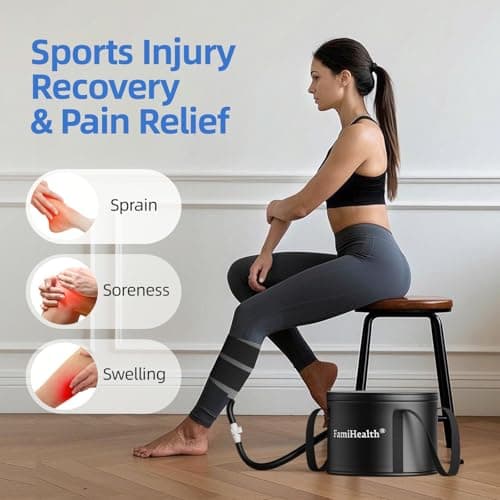 Cold Therapy Machine, Portable Ice Machine for Knee After Surgery Replacement Recovery System with Programmable Controler Quiet Pump Compression Pad for Pain Relief Sport Injuries Sprain - Thumbnail 4