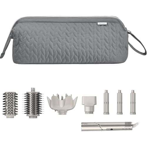 KarSyon Shark Flex Style Case for Dyson Airwrap Hair Dryer Brush Revlon Hair Tools Travel Bag Carrying Case Flat Curling Iron Organizer (Grey) - Image 1