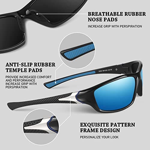 WEAROYO Polarized Sports Sunglasses for Men Women,Cycling Running Driving Fishing Trekking Sun Glasses 100% UV Protection - Thumbnail 4