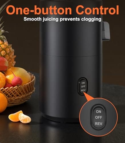 URVIBY Juicer Machines, 5.3" Large Feed Chute Cold Press Juicer with Double Press Technology, 400W Motor, High Juice Yield, Easy to Clean, Masticating Juicer for Whole Vegetables & Fruits, Black - Thumbnail 6