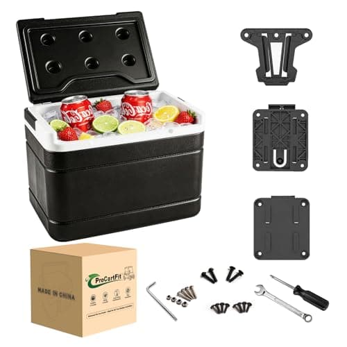 Golf Cart Cooler with Mounting Bracket Kit, Portable Ice Chest with Lid, Fits Yamaha Club Car EZGO, 48H Long Cooling Insulated for Picnic Camping Drinks, Replaces OEM 102588101 103886801（6L）