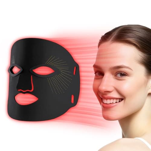 Red Light Therapy for Face, Red Light Therapy Mask, 7 Colors LED Facial Mask for Wrinkle Remove & Anti Aging, Skin Care Home Use, Black (Upgraded Version) - Image 1