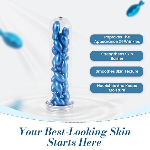 Blue Copper Peptide Serum Capsules for Face - Anti-Aging GHK-Cu Brightening Capsules with Hyaluronic Acid & Peptides for Wrinkle Reduction- Individual Sealed facial capsule for Glowing & Youthful Skin - Thumbnail 3