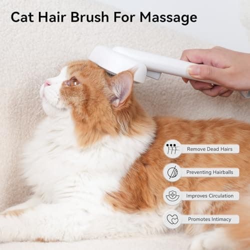 Aumuca Cat Brush for Shedding, Cat Brushes for Indoor Cats, Cat Brush for Long or Short Haired Cats, Cat Grooming Brush Cat Comb for Kitten Rabbit Massage Removes Loose Fur - Thumbnail 6