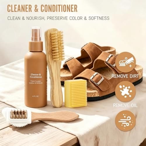 UGOOOSI Suede Care Kit, Deep Cleaning Shoe Cleaner with Water and Stain Repellent Spray | Professional Grade Suede Brush & Eraser Set for Restoring Nubuck, Sheepskin Shoes and Boots - Thumbnail 3