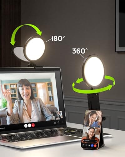 5" Ring Light for Computer, Eye-Caring & Flicker-Free Lighting for Zoom Meetings, Video Call, Recording, Streaming, Portable Light for Laptop, Monitor & Webcam with 50 Modes (3000K-6500K) CRI>97.8 - Thumbnail 6