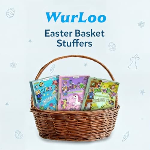 WurLoo 3D Art Kit - Aqua Puffs Ocean Panl, Easter Basket Stuffers, Magic Foam Texture Painting Kit, Mess-Free Craft for Kids, Creative & Travel Toy for Girls & Boys Ages 4-10 - Thumbnail 3