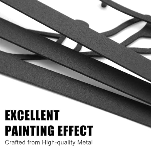 Black Abstract Metal Wall Art Decor for Living Room Bedroom Bathroom Home Black and White Wall Art Minimalist Line Wall Décor 3D Texture Metal Sculptures Modern Hanging Wall Decor 3 Piece - Thumbnail 3