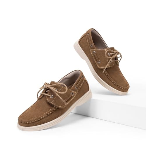 DREAM PAIRS Boys Dress Shoes Boat Shoes Slip on Loafers Casual School Shoes (Toddler/Little Kid/Big Kid),Size 12 Little Kid,Camel,KKUMLS2502 - Thumbnail 4
