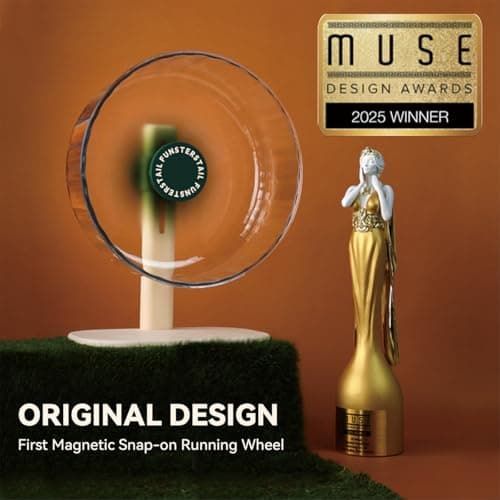 FunstersTail Super Silent Hamster Wheel 10.4 Inch, Magnetic Large Rat Wheel for Chinchilla, Gerbil, Guinea Pig, Cat, Mouse, Sugar Glider and Dwarf, Syrian Hamster Accessories (Avocado Green) - Thumbnail 3