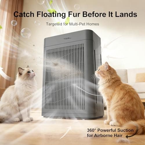 Air Purifiers for Home Large Room Up to 3000 Sq Ft with Washable Filters, H13 HEPA, Dual-Sided Air Intake, PM2.5 Sensor, 22dB Quiet Air Cleaner for Bedroom, Pets, Dust, Smoke, Pollen - Thumbnail 5