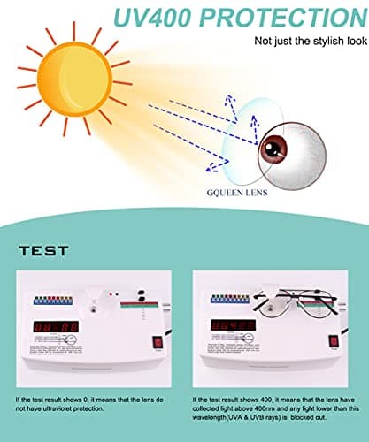 GQUEEN Fake Glasses Women Men Clear Lens Metal Frame UV400 Protection Fashion Retro Pilot Style Eyeglasses - Thumbnail 4