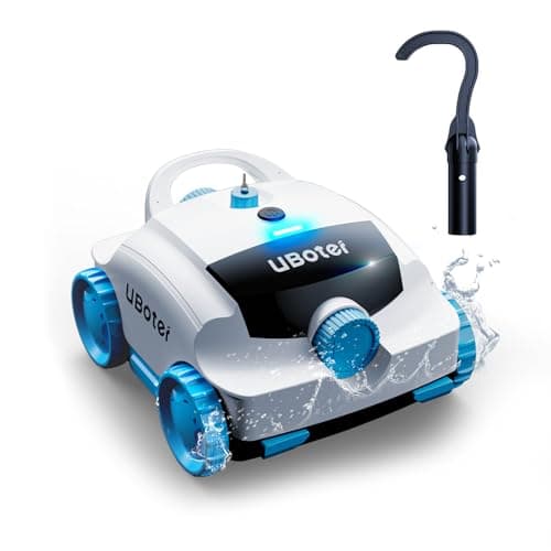 Cordless UBoter Robotic Pool Vacuum, Dual-Layer Filtration, Powerful Edge Corner Cleaning, 120-150 Mins Runtime, Auto Parking, No Debris Leakage, for Above Ground Flat Bottom Pools Up to 860 Sq.Ft - Image 1