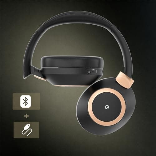EAORUL Active Noise Cancelling Headphones, 100H Playtime Headphones Wireless Bluetooth, Bluetooth Headphone with Mic, Over Ear Wireless Headphone with Deep Bass,Fast Charging for Travel - Thumbnail 3