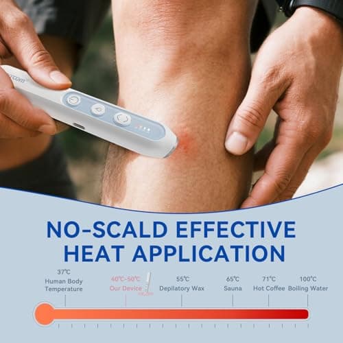 Berrcom Insect Sting and Bite Relief Device, Chemical-Free Therapy for Mosquito Bite with 4-Level Temperature Heat, Rechargeable Travel-Ready Itch Relief Pen - Thumbnail 5