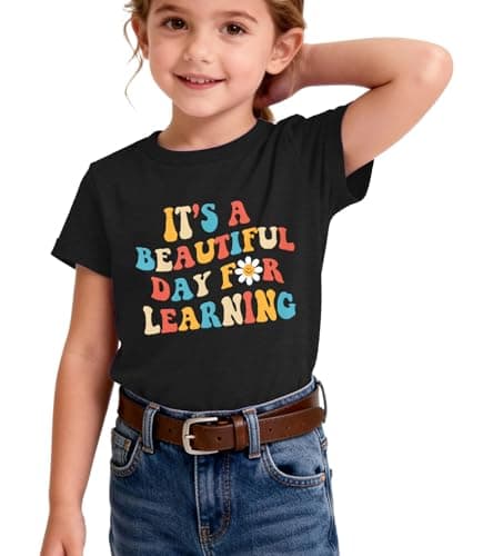 Read Book Shirt Kids-Its A Beautiful Day for Learning Short Sleeve Toddler Reading Tee Tops Boy Book Tshirt for Girl - Thumbnail 5