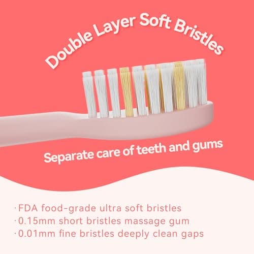 KIWIBIRD K1 MINI Sonic Toothbrush for Teenagers, Slim 85g Lightweight, 90-Day Long Battery, Travel Case & Pouch, IPX7 Waterproof, Sensitive Gums & Teeth, White - Thumbnail 5