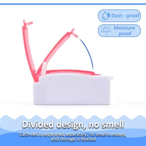 7 Day Pill Organizer, Removable Daily Cases with Rainbow Lids & Permanent Day Printing – No Stickers, Large Capacity Travel Medicine Holder for Pills, Vitamins & Fish Oil, Easy One-Handed Open (1/Day) - Thumbnail 2