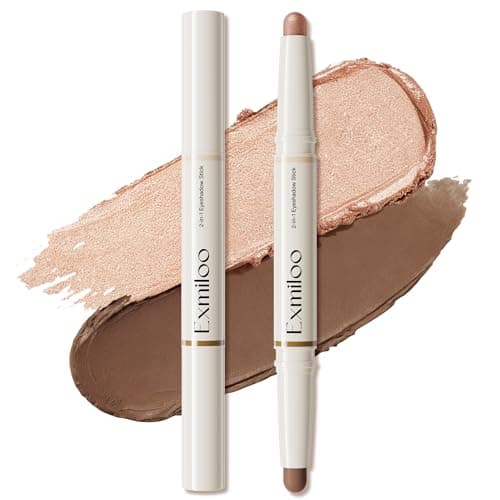 exmiloo Eyeshadow Stick - 2-in-1 Dual-Ended Cream Eye Shadow Stick - Shimmer &Matte Eye Shadow for Women Girls, Long-Lasting, Waterproof, Crease-Proof (Taupe Twilight) - Image 1