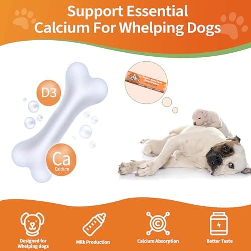 Oral Calcium for Whelping Dogs & Cats, Fast-Absorbing Calcium for Dogs, Supports Whelping Labor and Milk Production, Enhances Colostrum for Puppies, Daily Calcium Supplement for Pets - 1 oz - Thumbnail 3