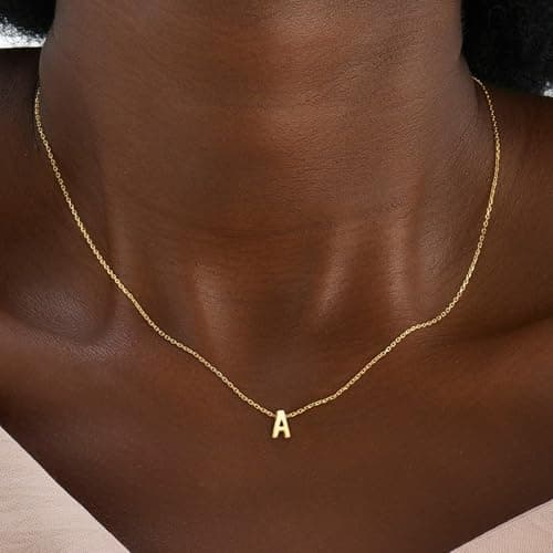 JNZSSWHJJH Initial Necklace - Dainty Necklace Tiny J Pendant Necklace Cute Initial Letter Necklaces Jewelry Necklaces Gifts for Women - Thumbnail 4